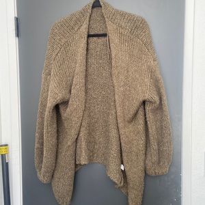 Fuzzy knit cardigan